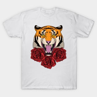 Tiger with Roses T-Shirt